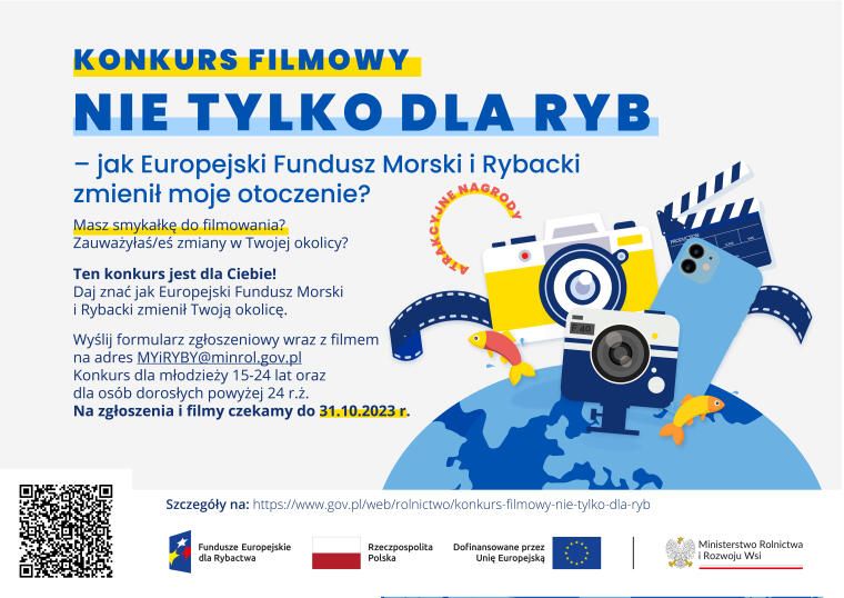 Konkurs filmowy "Nie tylko dla ryb – jak Europejski Fundusz Morski i Rybacki zmienił moje otoczenie"