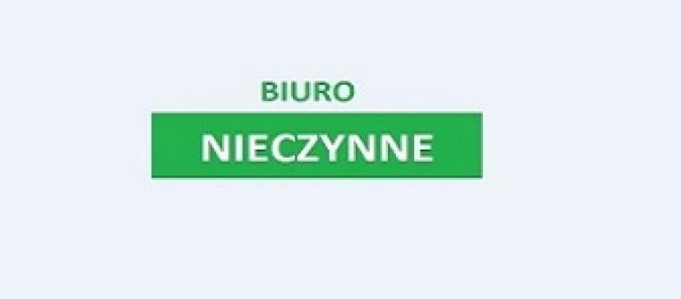 W dniu 29 listopada 2017 r. Biuro NGR nieczynne